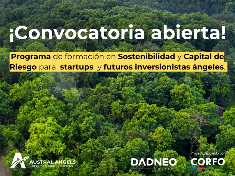 Austral Angels y Corfo lanzan curso de formación en Capital de Riesgo y Sostenibilidad para inversionistas ángeles y startups