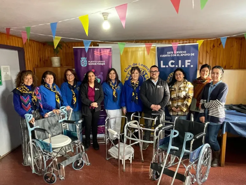 Club de Leones Puerto Varas Los Colonos entregó implementación para la Casa de la Discapacidad