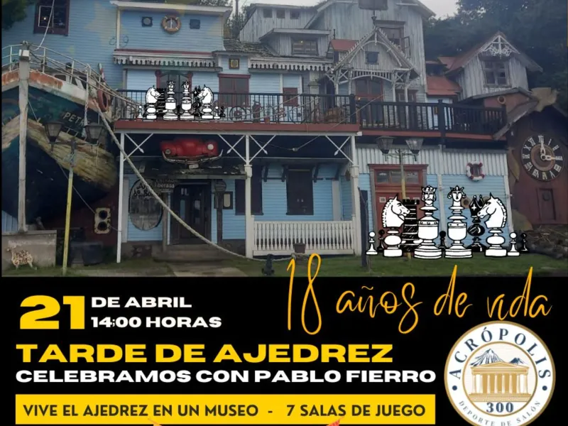 Con Jornada de Ajedrez Acrópolis 300 celebrará los 18 años del Museo Pablo Fierro