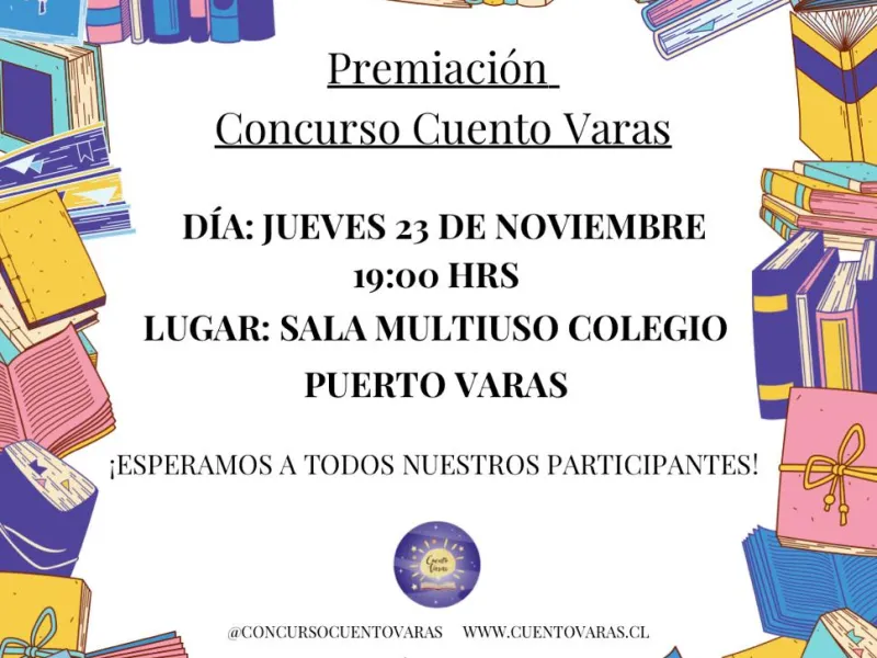 CuentoVaras realizará premiación de la XVII versión de este tradicional Concurso Literario Escolar