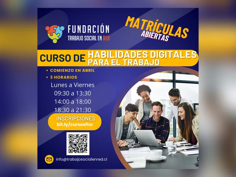 Fundación Trabajo Social en Red ofrece a la comunidad capacitación gratuita con certificación SENCE