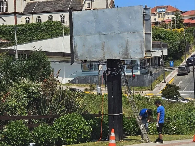 Municipio de Puerto Varas retiró 30 paletas publicitarias en distintos sectores de la comuna