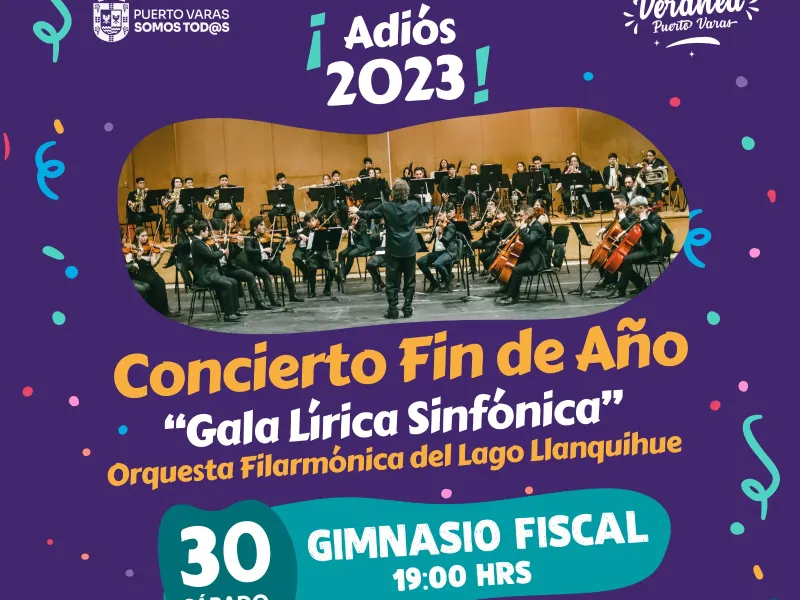 Puerto Varas ofrecerá concierto de fin de año para despedir el 2023