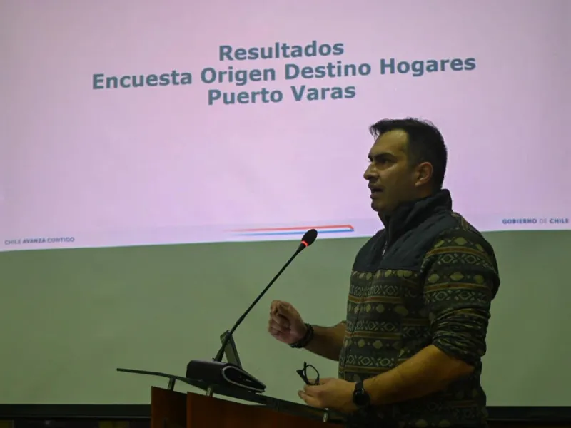 Según Datos de la Encuesta Origen Destino en Puerto Varas: un 18% de los viajes se realizan en Transporte Público, un 58% en auto y un 20% a Pie o Vía Ciclos