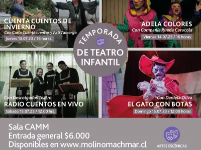 CAMM y Territorios Teatrales presentan Temporada de Teatro Infantil en Puerto Varas