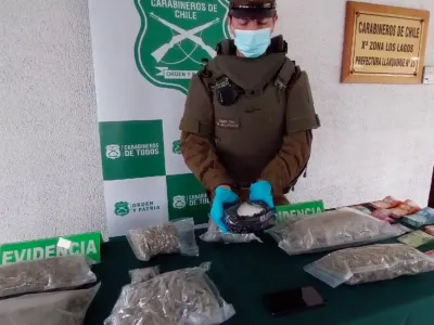 Carabineros decomisó 3 kilos de drogas en Maullín