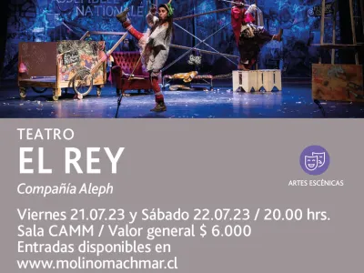El rey, la innovadora obra de teatro de la histórica compañía Aleph se presenta este fin de semana en el CAMM