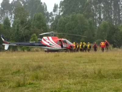 Helicóptero se incorpora a los trabajos de Conaf en Fresia
