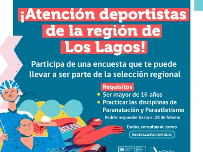 IND convoca a deportistas a conformar la selección regional de los Juegos Binacionales de Paraaraucanía 2023