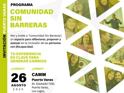 Puerto Varas será escenario de un nuevo encuentro de “Comunidad sin Barreras” para impulsar la inclusión de personas con discapacidad