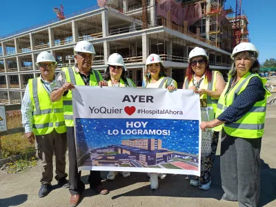 Unión Comunal de Juntas de Vecinos Histórica de Puerto Varas visitó obras del nuevo hospital y destacó avance del proyecto